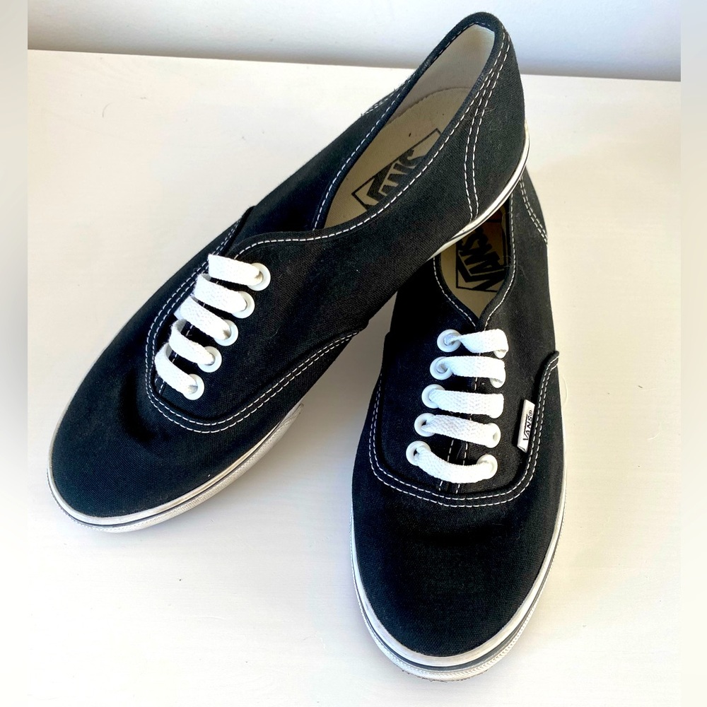 Vans Authentic Black and White Canvas Shoes